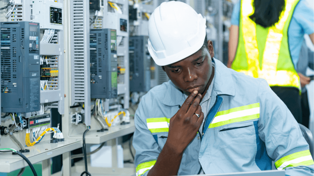 Engineer working on SCADA system for electricity management in Durban